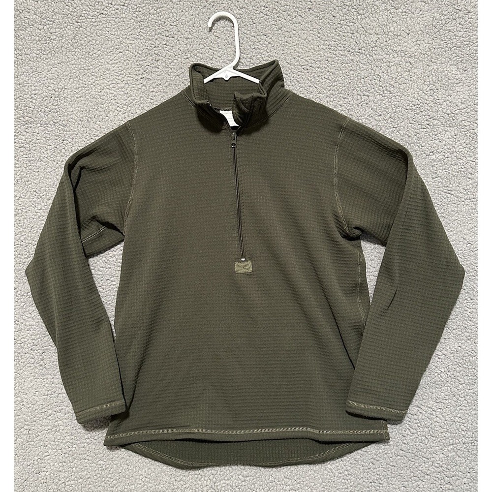 Rothco Layer II Grid Top Pullover Men's Small Green Mid Weight 1/2 Zip Outdoor